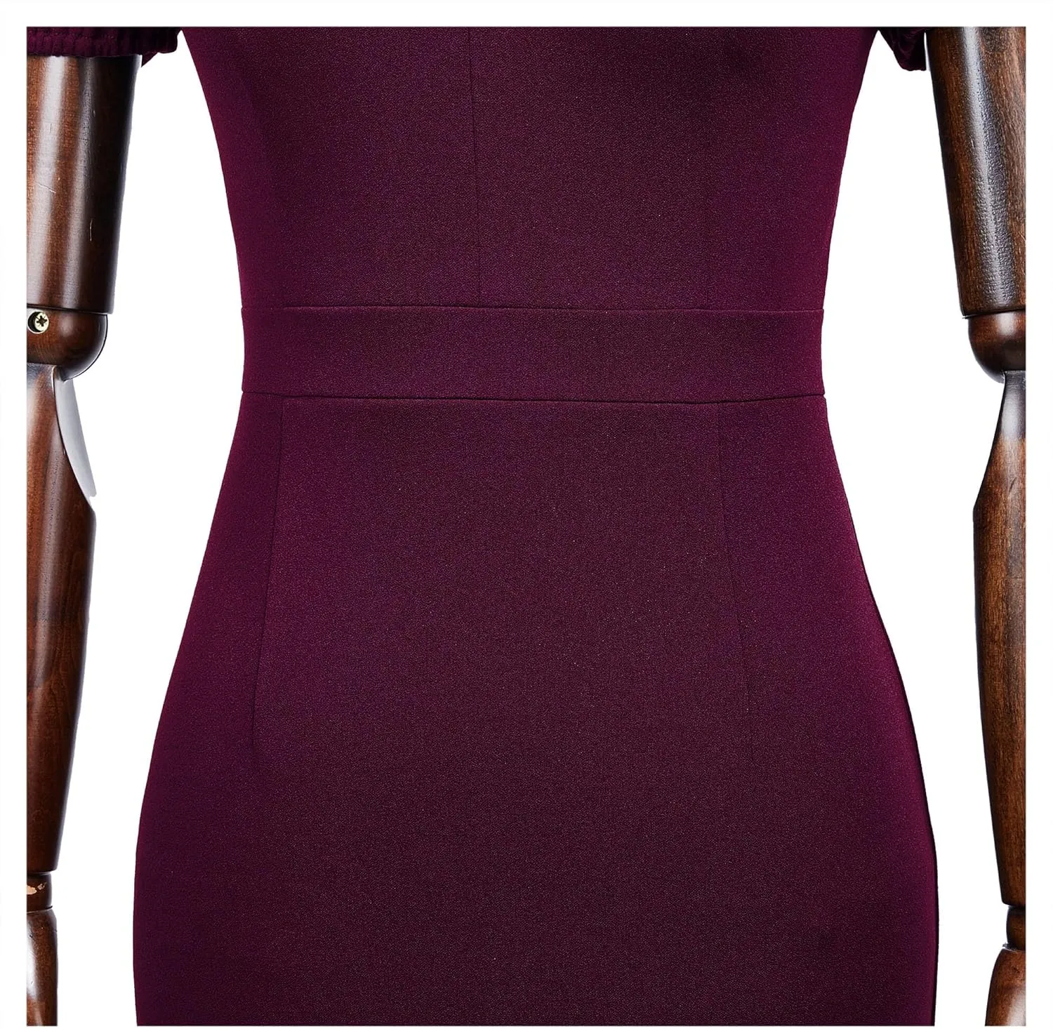 AISIZE Women's V-Neck Elegant Puff Sleeve Cocktail Sheath Party Dress