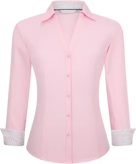 Alex Vando Womens Button Down Shirt Wrinkle Free Casual Long Sleeve Work Blouse Tops