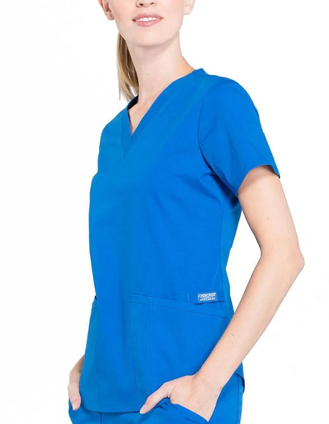 Cherokee Workwear Professionals V-neck Solid Top