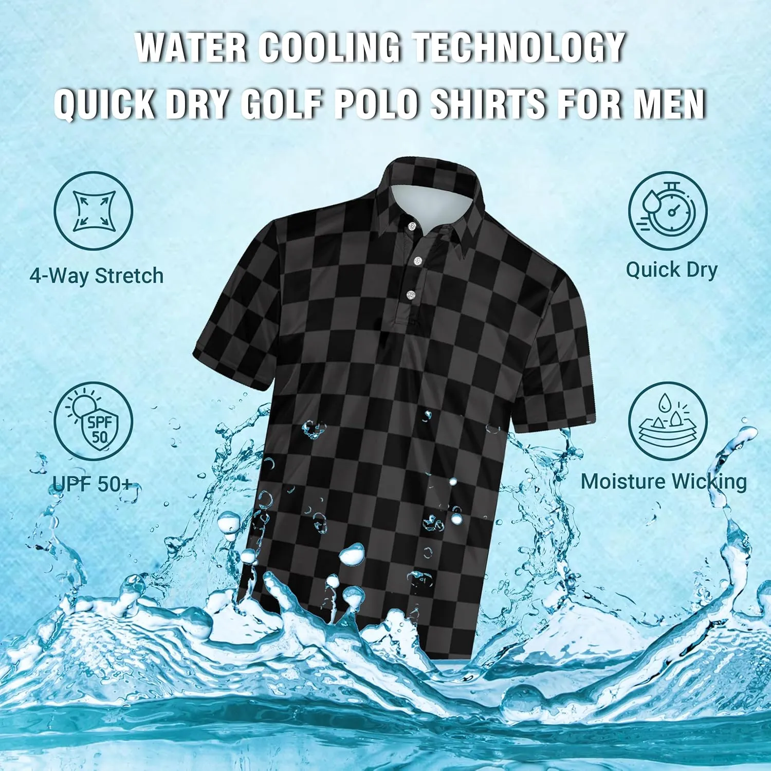 Funny Mens Golf Polo Shirts,Moisture Wicking Golf Shirts for Men Collared Short Sleeve Polo Shirts Golf Gifts