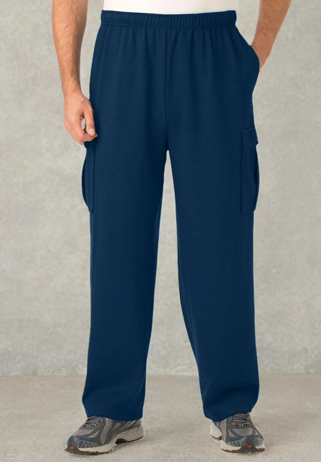 KingSize Men's Big & Tall Fleece Cargo Sweatpants