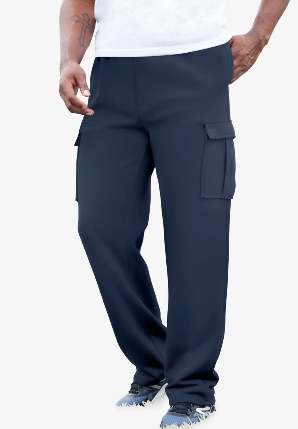 KingSize Men's Big & Tall Fleece Cargo Sweatpants
