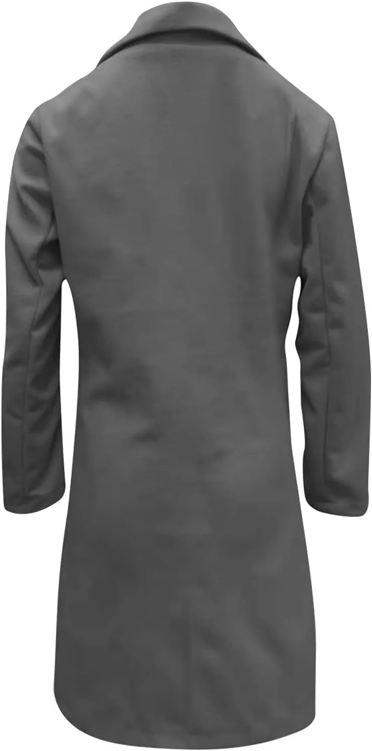 Long Winter Coats for Women Double Breasted Blazer Camel Pea Trench Coats Lapel Workout Jacket Womens Fall Fashion