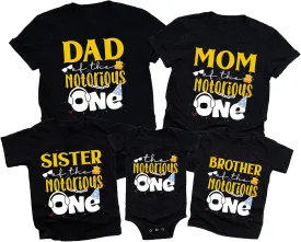 Notorious ONE Birthday Shirts, Personalized Dad Mom of The Notorious One Birthday Tshirt, Matching Family Shirt, Kid Hip Hop Birthday Party, Notorious One Birthday Family ShirtsA