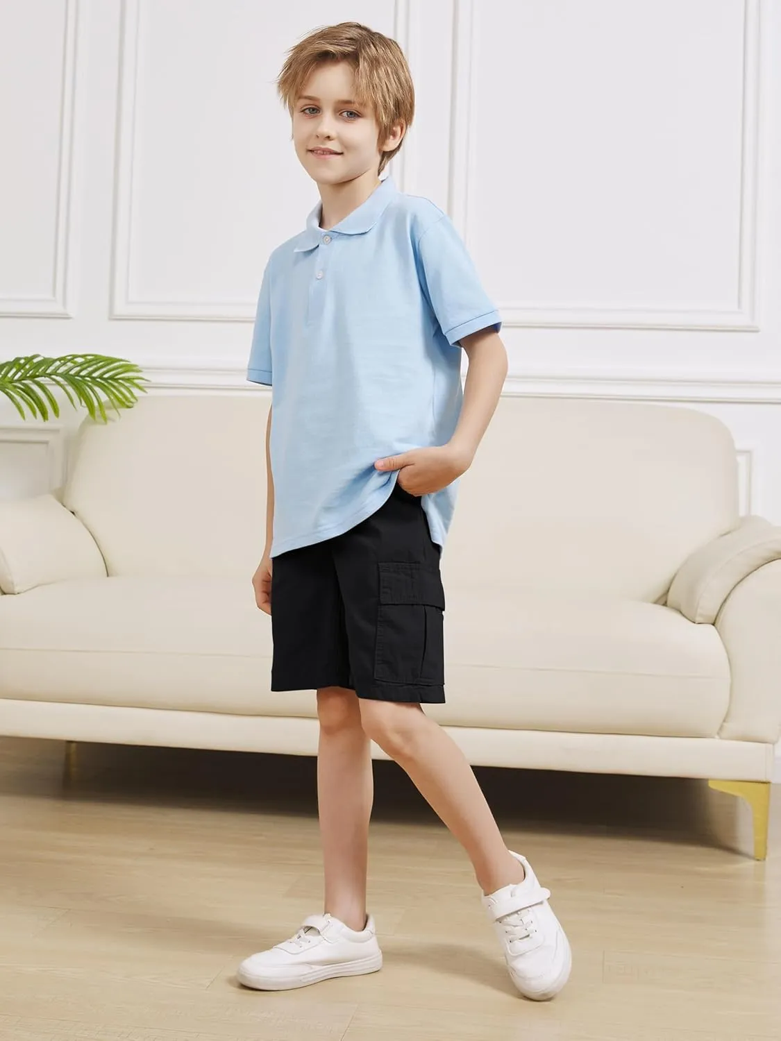 OHD 3 Pack School Uniform Shorts for Boys - Summer Jogger Clothes