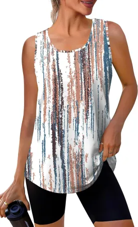 WIHOLL Workout Tops for Women Summer Athletic Tank Tops Sleeveless Shirts Beach Lightweight Gym Clothes