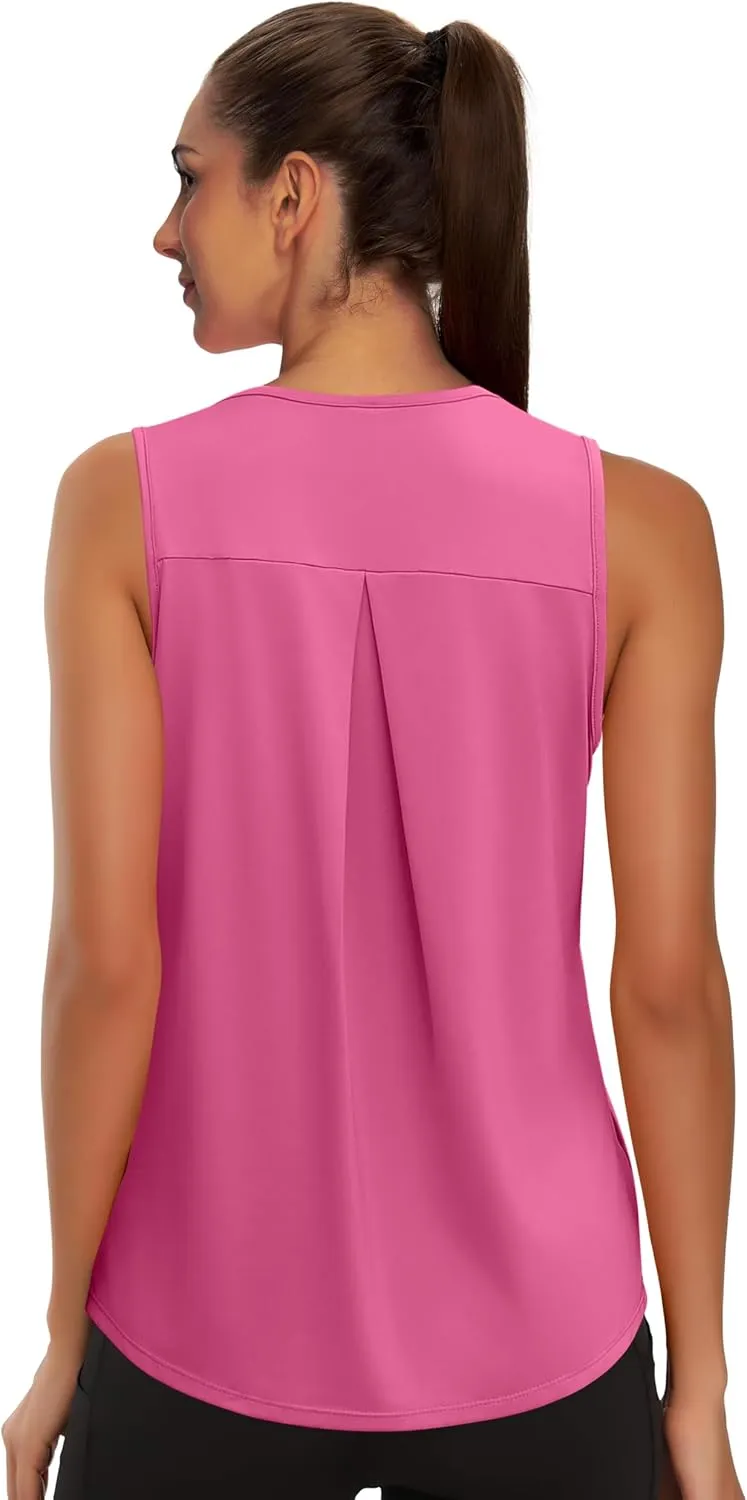 WIHOLL Workout Tops for Women Summer Athletic Tank Tops Sleeveless Shirts Beach Lightweight Gym Clothes