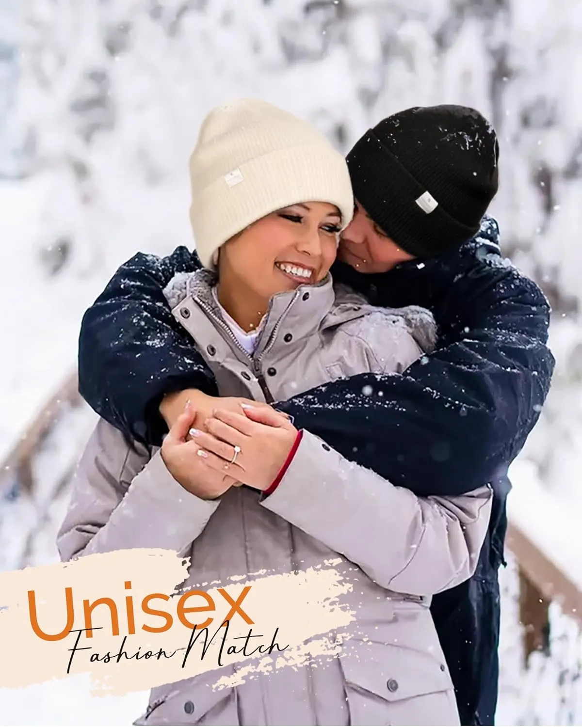 YANIBEST Beanie Hat for Women Men Satin Lined Beanie Hats Winter Hat Womens Cuffed Beanies Knit Skull Cap Warm Ski Hat Unisex
