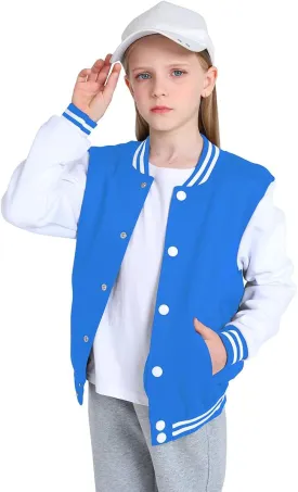 Yuji Itadori Girls Varsity Jacket Kids Baseball Lightweight Jacket Fleece Coat Button Closure School Outwear 2-14 Years