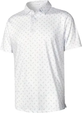 zeetoo Mens Polo Shirts Print Golf Shirts Performance Moisture Wicking Dry Fit Short Sleeve Golf Polo Shirts for Men